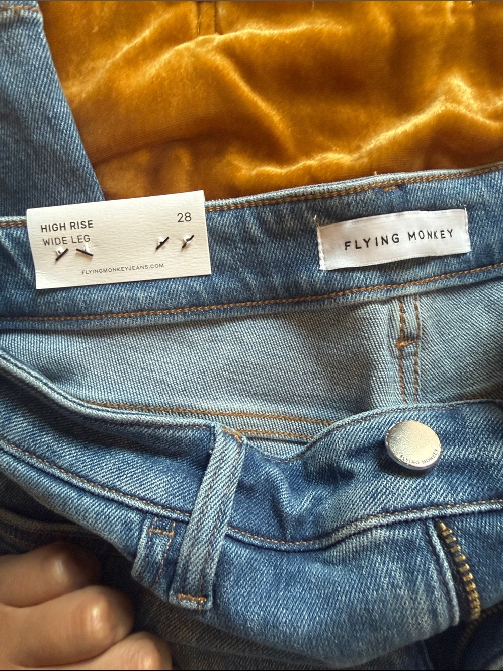 Flying Monkey Light Blue Wide-Leg Jeans - Picture 3 of 4